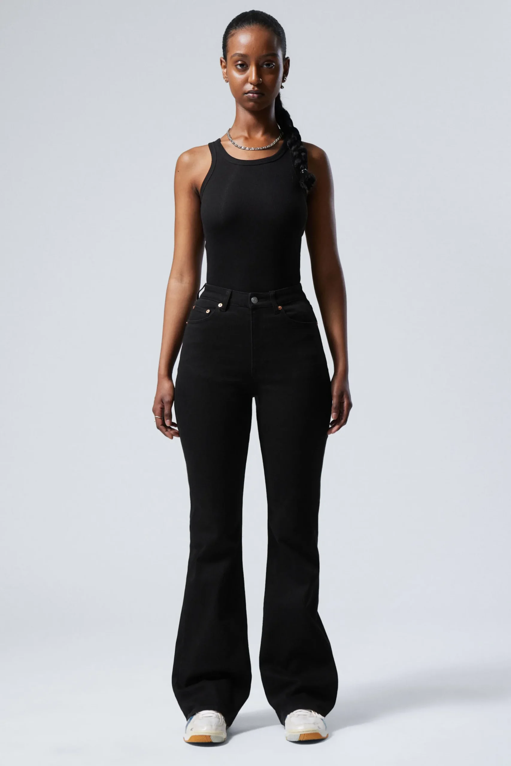 Weekday Jeans<GLOW CURVE HIGH WAIST REGULAR FLARED LEG JEANS