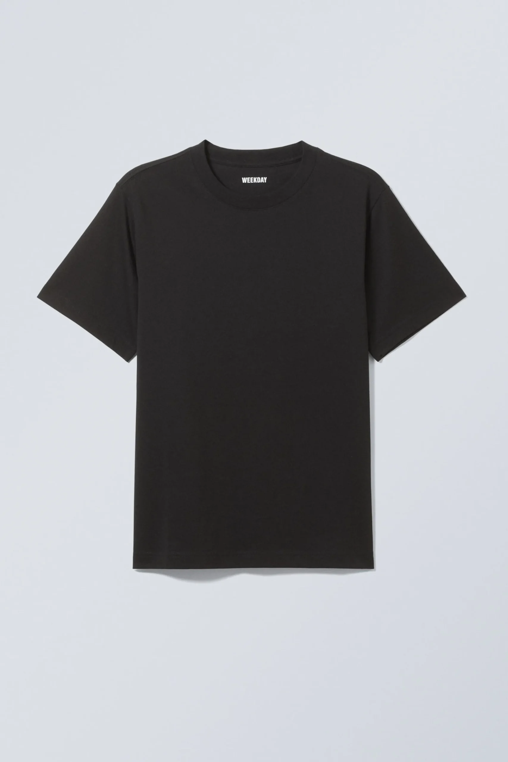 kraftig_kort_boxig_tshirt_2-2.webp Weekday Basplagg | T-Shirtar & Toppar<KRAFTIG KORT BOXIG T-SHIRT