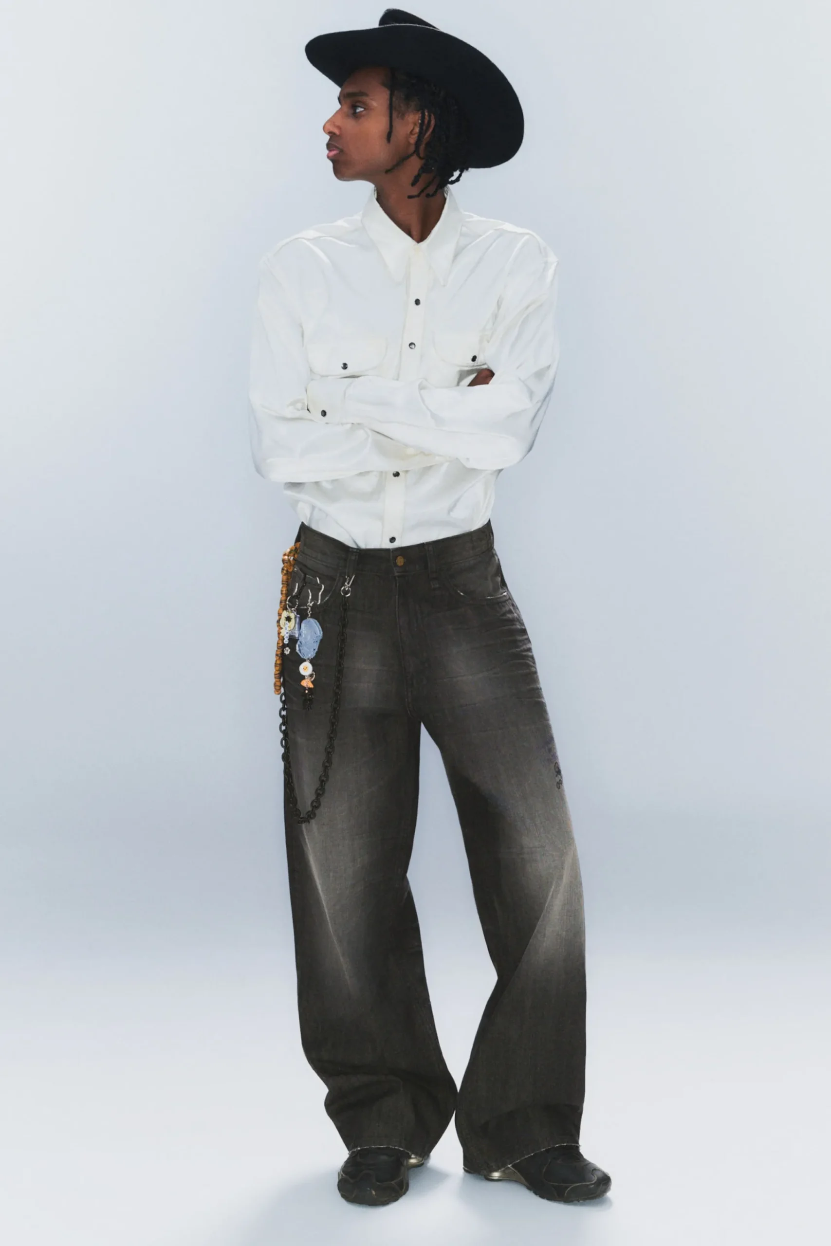 Weekday Jeans<LOOSER REGULAR WAIST LOOSE STRAIGHT JEANS