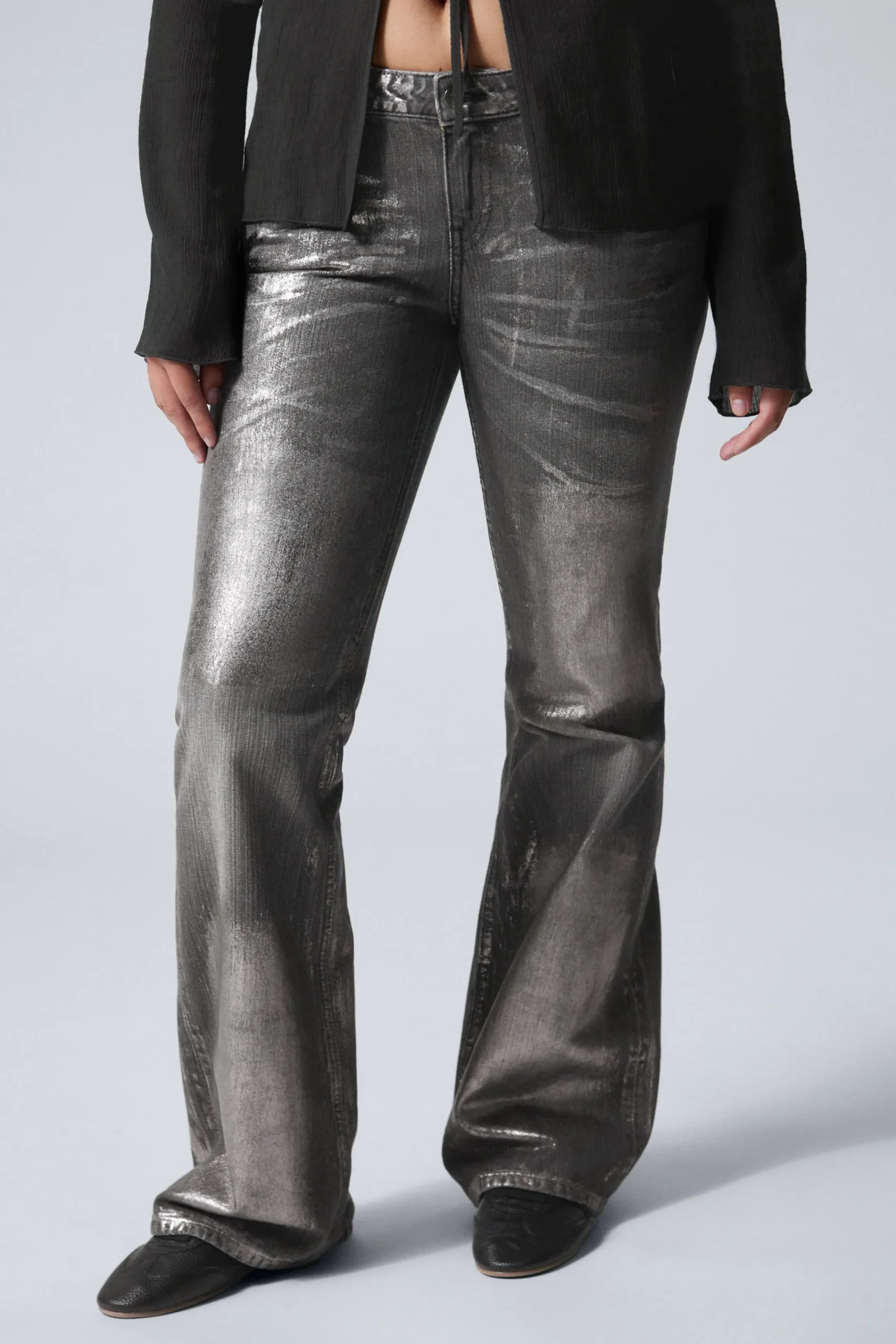 Weekday Jeans<NOVA FOIL LOW SLIM BOOTCUT JEANS