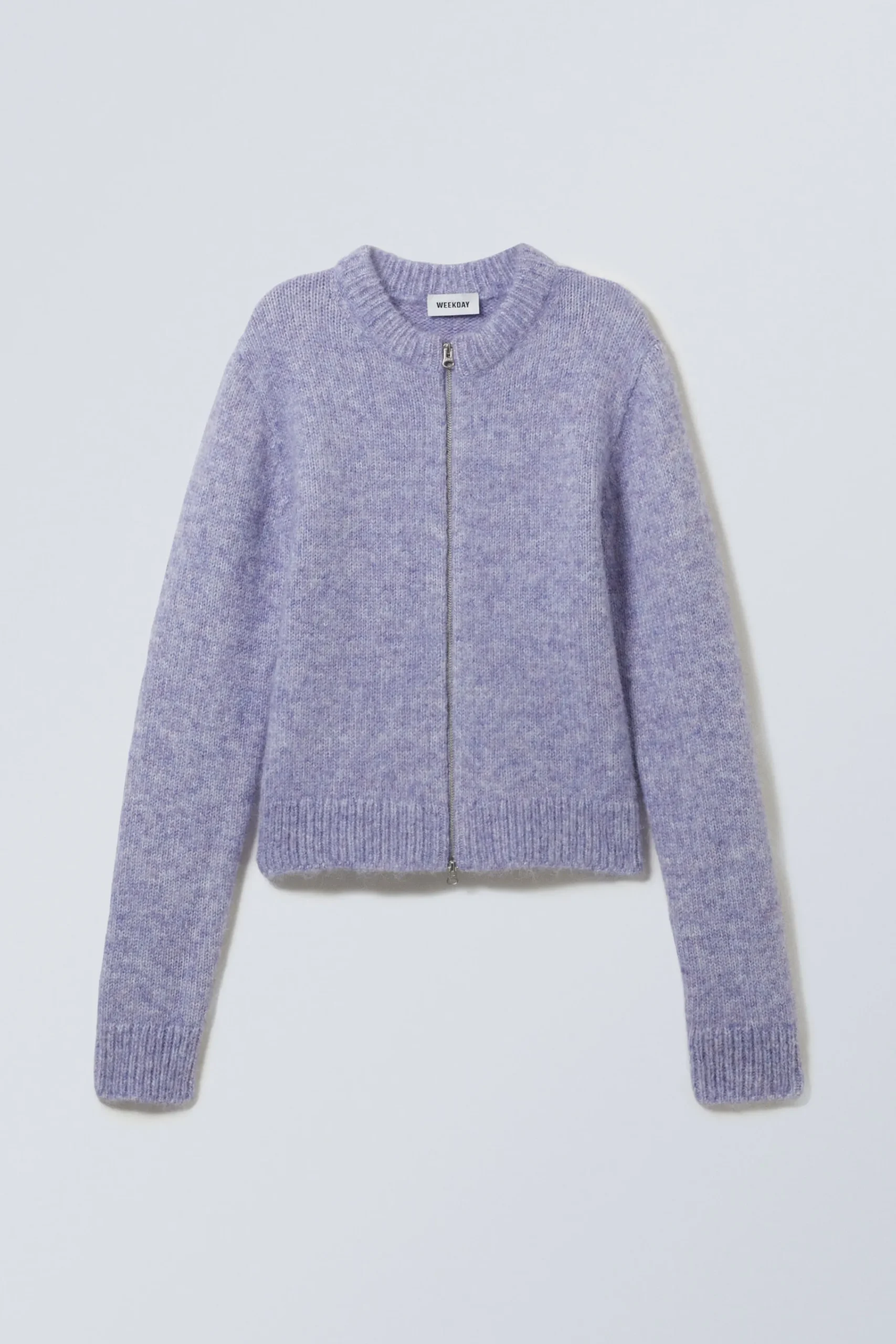 smal_stickad_cardigan_med_dragkedja_2-5.webp Weekday Stickat<SMAL STICKAD CARDIGAN MED DRAGKEDJA