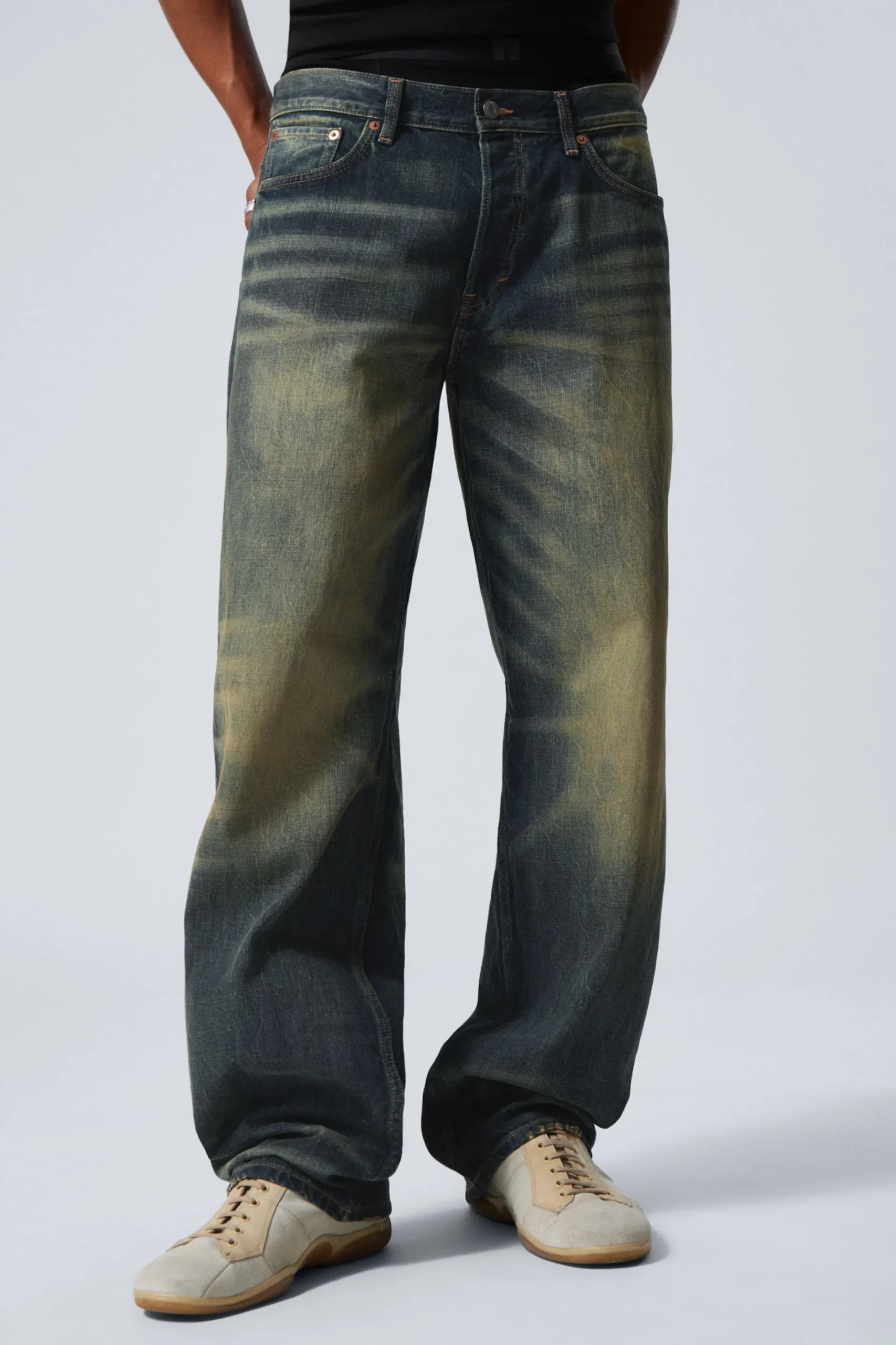 Weekday Jeans<SPHERE LOW WAIST LOOSE STRAIGHT LEG JEANS